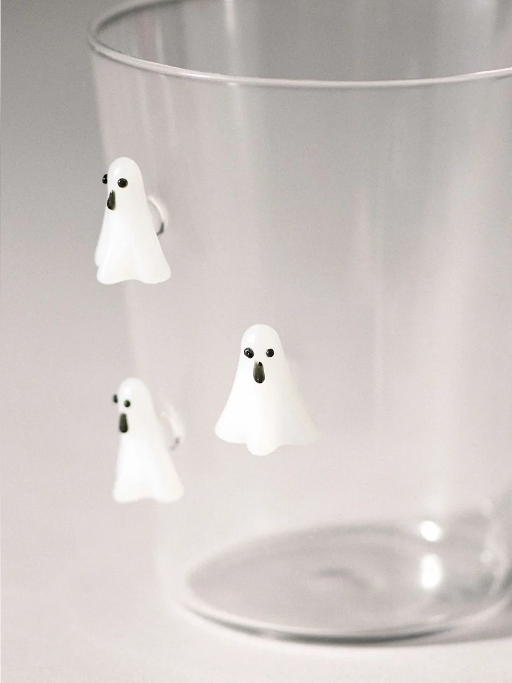 Anthropologie 3D Icon Juice Glass New Halloween Ghosts